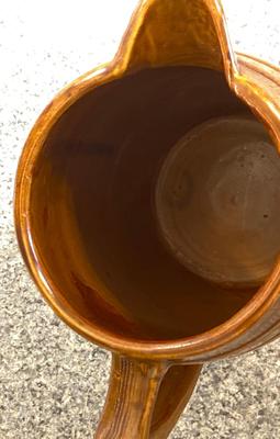 Vintage Brown Barrel Pitcher