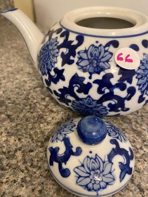 Blue Floral Teapot