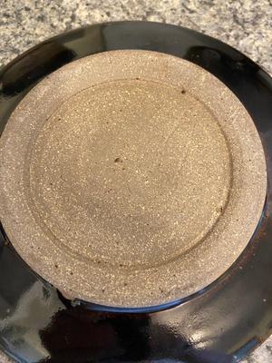 Pottery Covered Butter / Cheese Plate