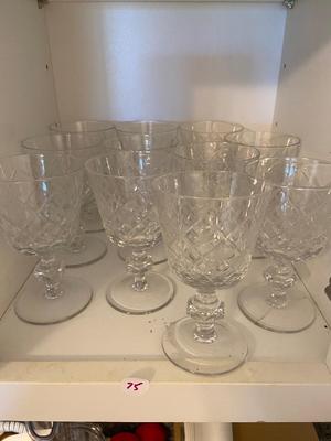 Set of Eleven Wine Glass Stemware