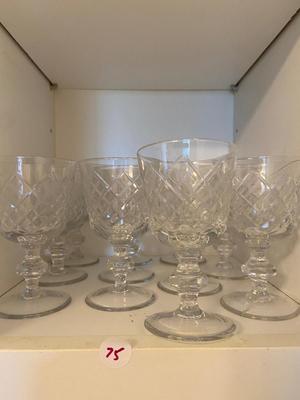 Set of Eleven Wine Glass Stemware