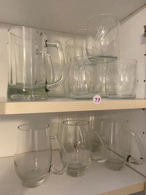 Assorted Kitchen Glassware Lot | Steins, Highballs, Mugs