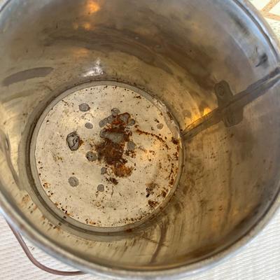 Antique tin bucket w/ lid!