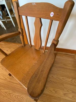 Vintage Child Sized Rocking Chair with Music Box