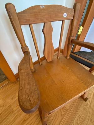 Vintage Child Sized Rocking Chair with Music Box