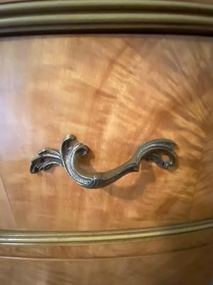 Antique French Louis XV Carved Satinwood Five Drawer Dresser