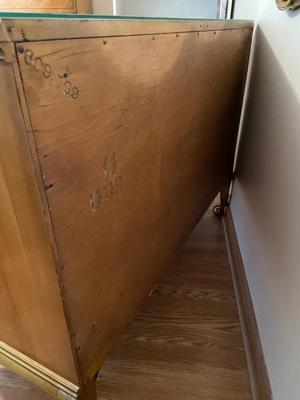 Antique French Louis XV Carved Satinwood Three Drawer Bureau