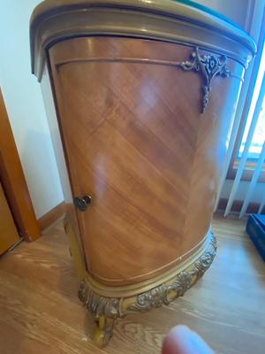 Antique French Louis XV Carved Satinwood Nightstand