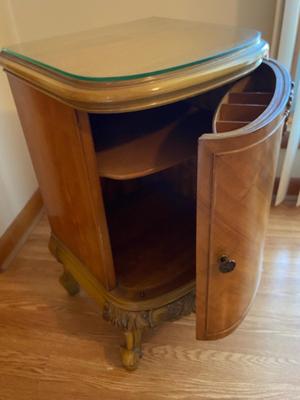 Antique French Louis XV Carved Satinwood Nightstand