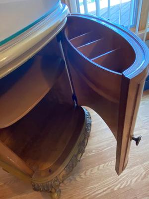 Antique French Louis XV Carved Satinwood Nightstand