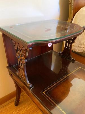 Antique French Louis XV Carved Satinwood End Table with Storage | Lot One