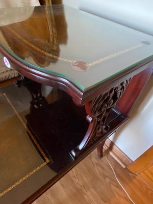 Antique French Louis XV Carved Satinwood End Table with Storage | Lot Two