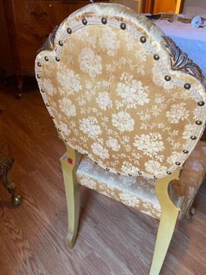 Antique French Louis XV Carved Upholstered Chair
