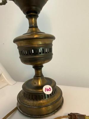 Vintage Brass Desk Lamps, Pair