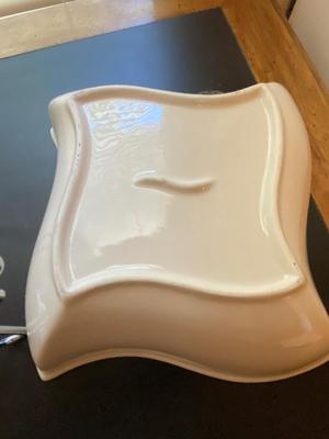 Vintage Godinzer Porcelain Chafing Dish with Rack