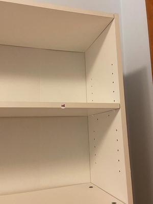 White Five Shelf Particleboard Bookcase | LOT ONE