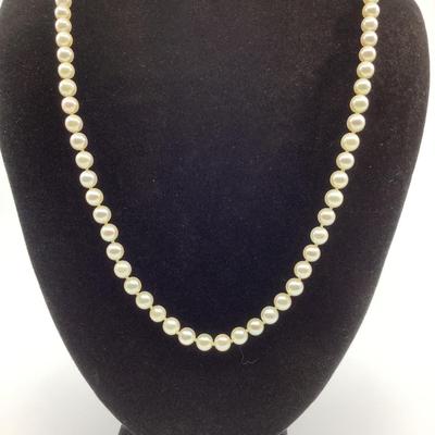 527 Cultured Pearl Necklace with 14K Gold Clasp