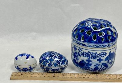 Blue & White Porcelain Lot