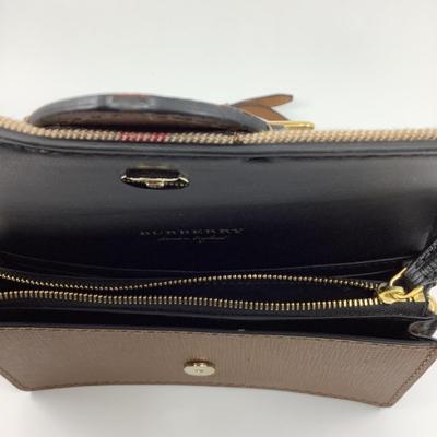 531 BURBERRY House Check Bridle Calfskin Small Madison Buckle Bag