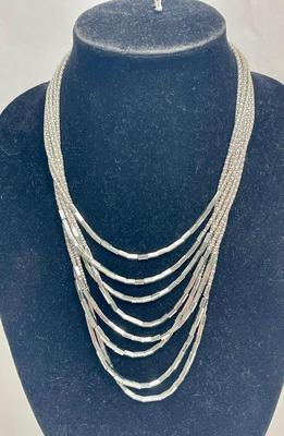 Vivi silver tone Multi-strand Necklace