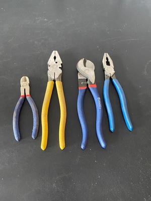 A Grouping of Handy Plier Type Tools, Lineman’s -Dykes-Cutters