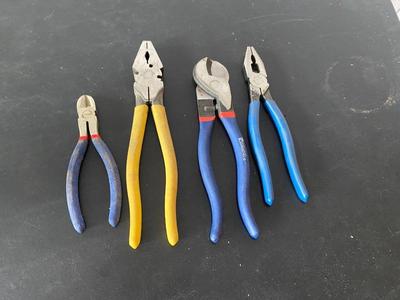 A Grouping of Handy Plier Type Tools, Lineman’s -Dykes-Cutters