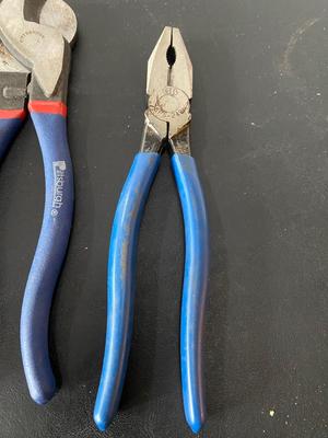 A Grouping of Handy Plier Type Tools, Lineman’s -Dykes-Cutters