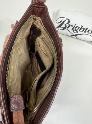 Brighton Acoma brown leather Organizer Convertible Crossbody Shoulder Bag Purse