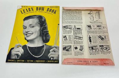 Vintage Learn How Book - Knitting and Vintage Dritz Tracing Paper