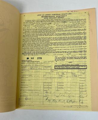 Jack Lalanne's European Health Spas Folder with Contract inside