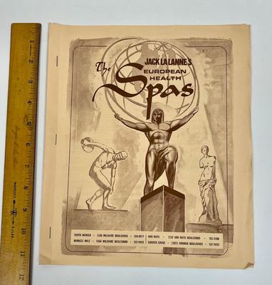 Jack Lalanne's European Health Spas Folder with Contract inside