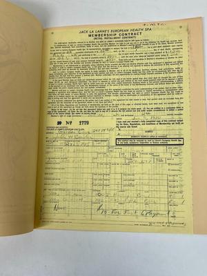 Jack Lalanne's European Health Spas Folder with Contract inside