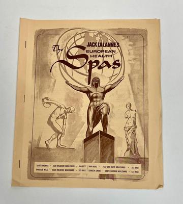 Jack Lalanne's European Health Spas Folder with Contract inside