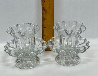 Chantilly Ruffled Candle Holders by PartyLite - Pair