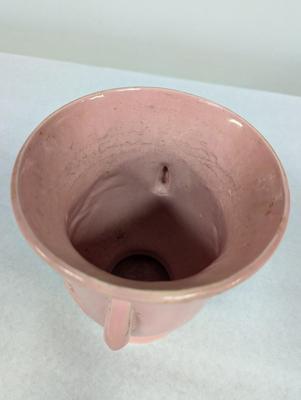 Vintage McCoy Pink Large Vase With Cardinal Bird