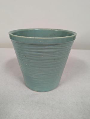 Vintage McCoy Green Ribbed Pottery Planter