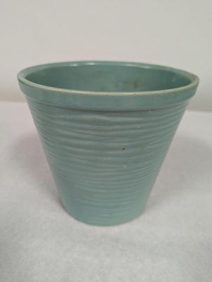 Vintage McCoy Green Ribbed Pottery Planter