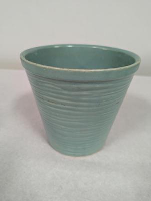 Vintage McCoy Green Ribbed Pottery Planter