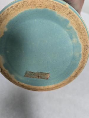 Vintage McCoy Green Ribbed Pottery Planter
