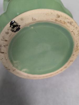 Vintage Green Pottery Vase