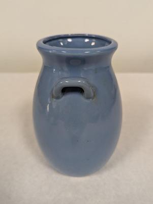 Vintage Blue Glazed Pottery Vase
