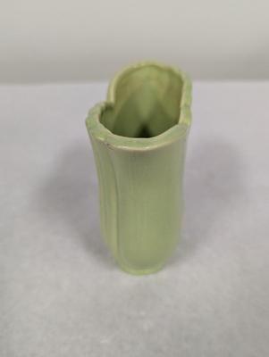 Vintage Modern Green Glazed Pottery Vase