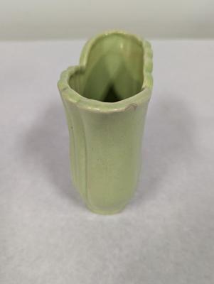 Vintage Modern Green Glazed Pottery Vase