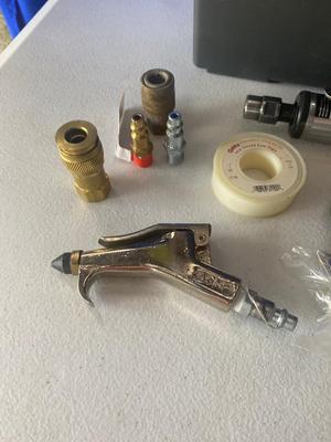 Pneumatic Die Grinder, Craftsman Toolbox and accessories