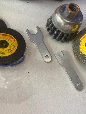 Pneumatic Die Grinder, Craftsman Toolbox and accessories