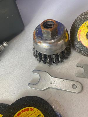Pneumatic Die Grinder, Craftsman Toolbox and accessories