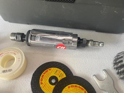 Pneumatic Die Grinder, Craftsman Toolbox and accessories