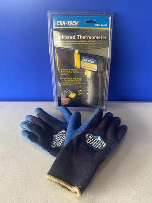 Temp Gun and Gloves