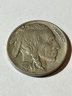 1916-P AU CONDITION BUFFALO NICKEL AS PICTURED.
