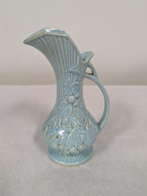 Vintage McCoy Aqua Blue Pitcher With Grapes